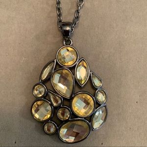 Lia Sophia Necklace Green Crystals